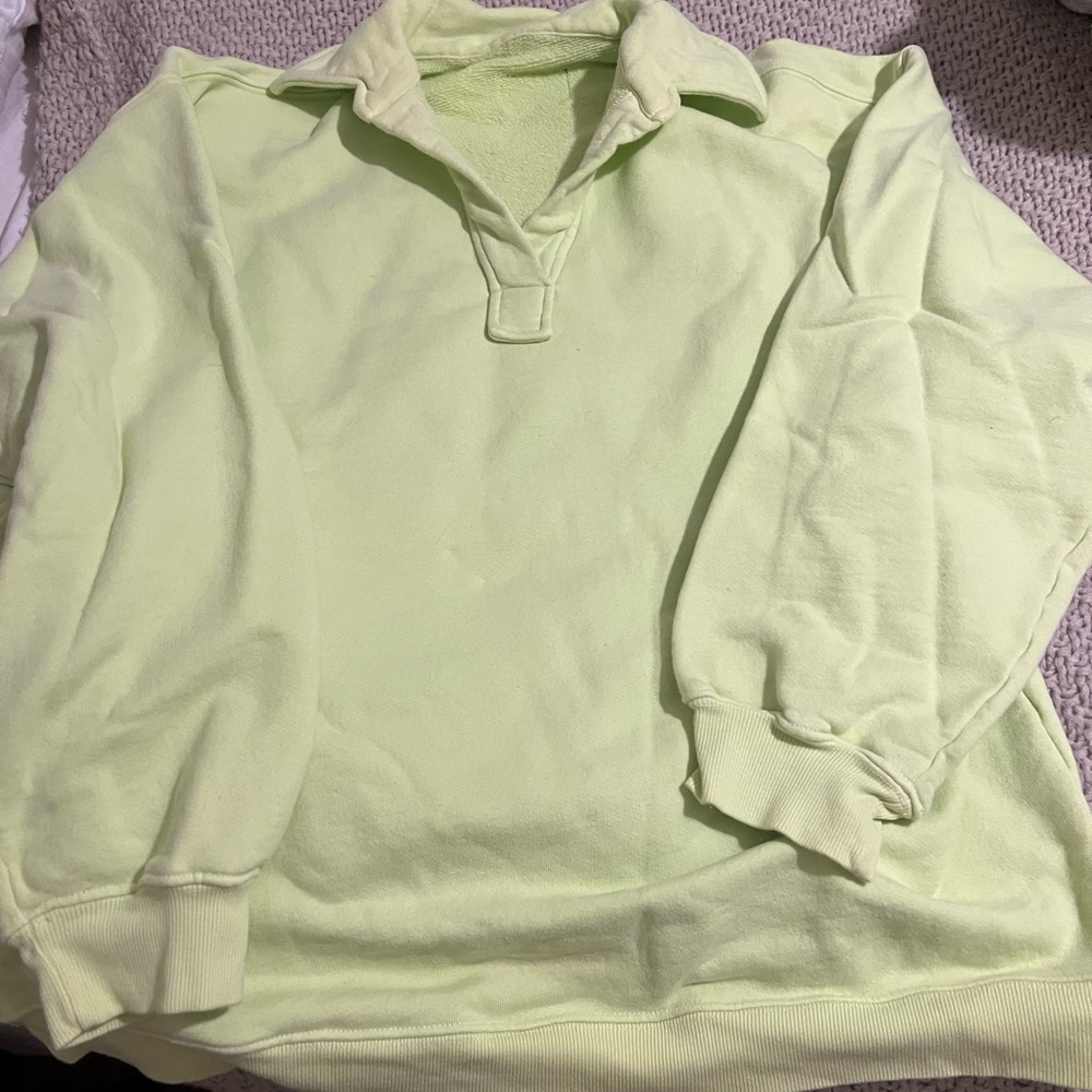 DAILY DRILLS xs/sm zilker oversized collared crew